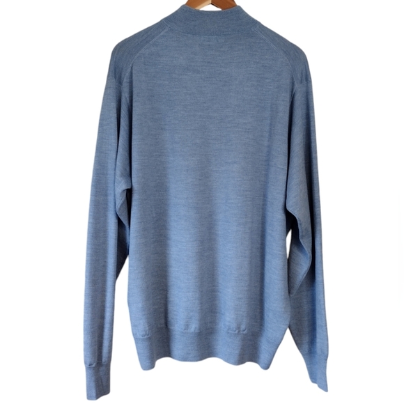 NWT Peter Millar Merino Wool Silk Quarter Zip Long Sleeve Pullover Sweater - Picture 2 of 14